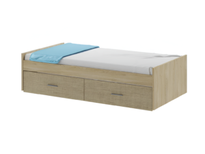 cama nido, cama con cama extraíble, cama para habitaciones compartidas, cama nido Lina, cama funcional, cama para visitas, cama con almacenamiento.