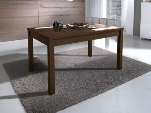 mesa comedor extensible, mesa de madera con cristales, mesa para comedor grande, mesa moderna Wengué, mesa extensible, mesa comedor elegante.