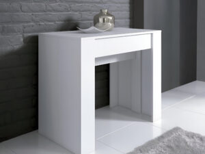 : mesa convertible, mesa extensible, mesa multifuncional, mesa comedor, mesa para espacio pequeño, mesa de comedor blanca.