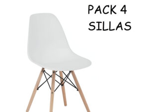 pack de 4 sillas, silla nórdica, silla para comedor, silla moderna, silla de madera, sillas cómodas.