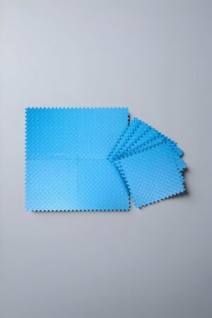 Protector de Suelo para Piscina – 9 Unidades  en Goma EVA Azul Antideslizante