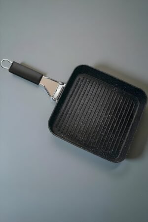 Asador Grill Plegable 27 × 27 cm – Aluminio Fundido Antiadherente, Todo Tipo de Fuegos