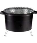 Barbacoa Portátil Circular de Hierro – Con Parrilla Zincada