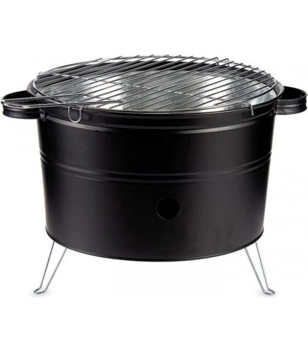 Barbacoa Portátil Circular de Hierro – Con Parrilla Zincada - Imagen 3