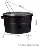Barbacoa Portátil Circular de Hierro – Con Parrilla Zincada