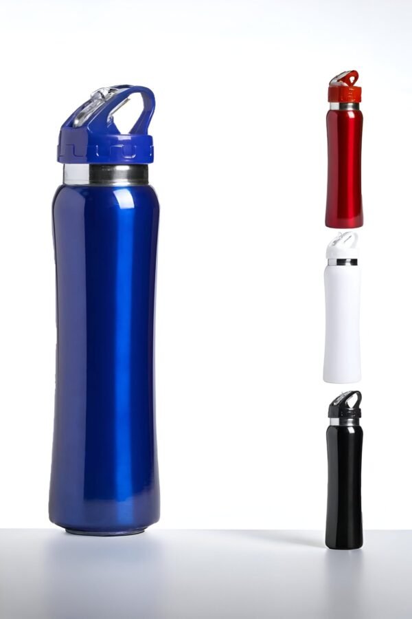 Botella de Acero Inoxidable 800 ml con Dosificador Abatible y Asa – Acabado Brillo, Colores Surtidos