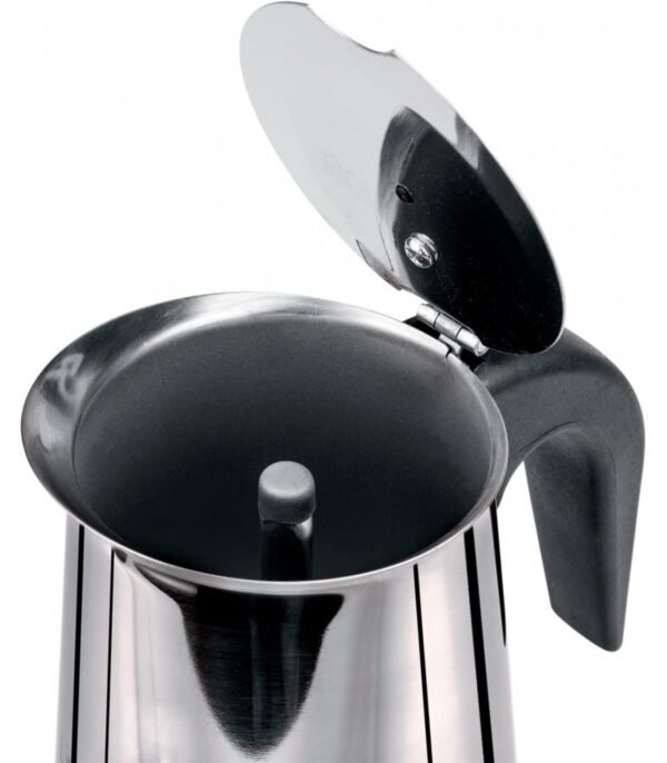 Cafetera Italiana de Acero Inoxidable 9 Tazas –  Interior Antióxido y Diseño Clásico - Imagen 3