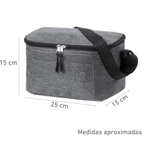 Nevera de Tela Portátil Isotérmica  – Compacta con Bandolera y Bolsillo Exterior - Imagen 4