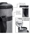 Nevera de Tela Portátil Isotérmica Cilíndrica  – Compacta con Bandolera y Cierre de Cremallera