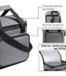 Nevera de Tela Portátil Isotérmica – Compacta, con Bandolera y Aislamiento PEVA
