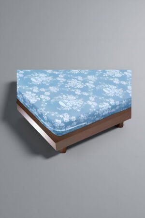 Funda blanca ajustable de colchón 135x190 cm con cremallera.